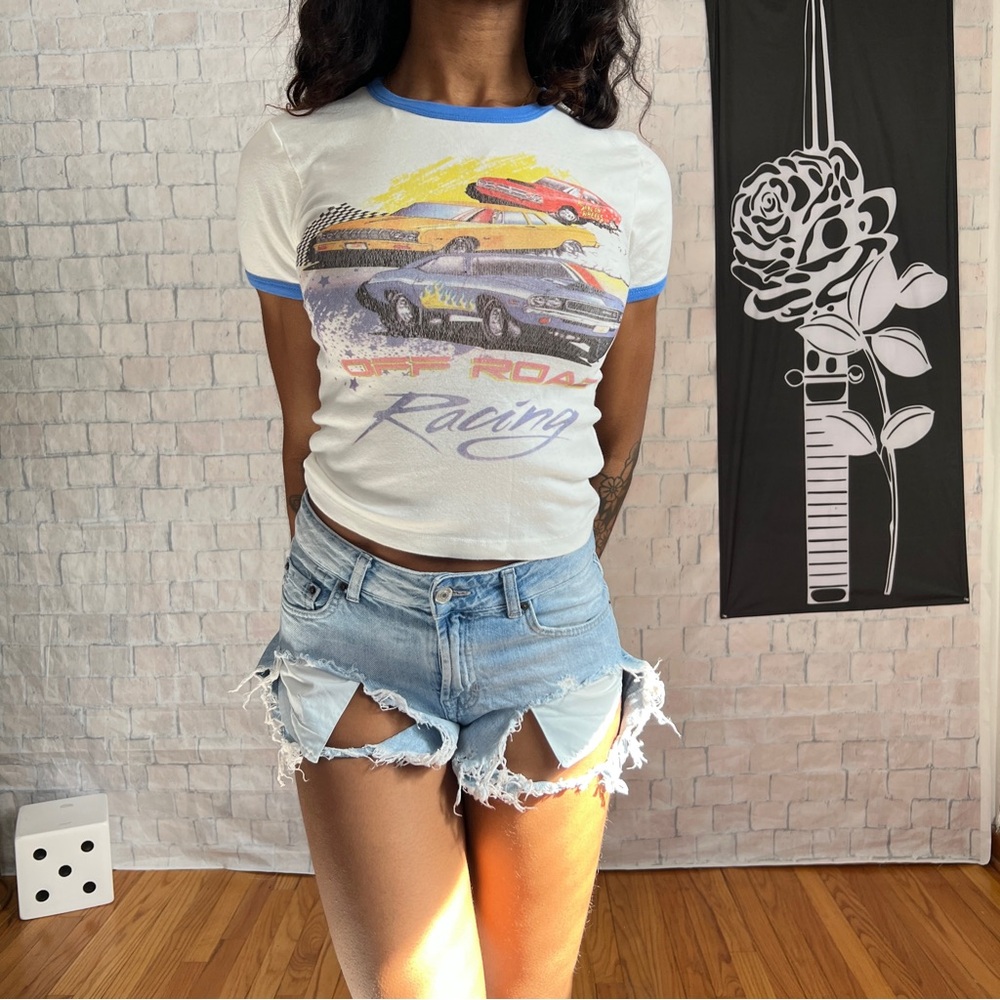 SOLD 💔Urban Outfitters “off Road Racing” graphic Crop Top